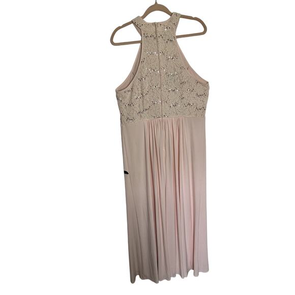 DB Studios Pink Formal Dress Sequin Size 18 David's Bridal Long - Picture 3 of 10